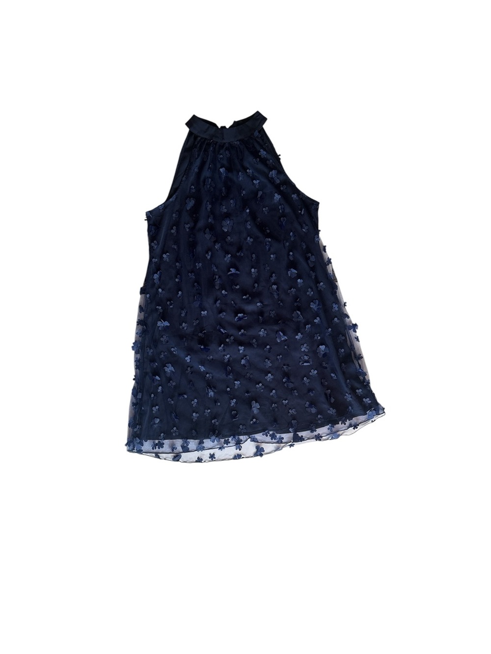 Vimpunec Halter Dress NWT Navy 3D Flowers  Halter Neck Shift Dress Women’s 2XL
